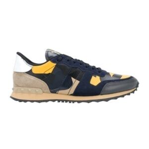 Valentino Rockstud sneakers “Blue yellow camo”